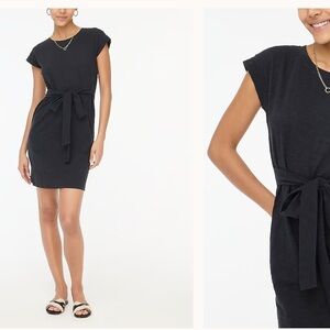 J. Crew Black Mini Dress with Tie Waist